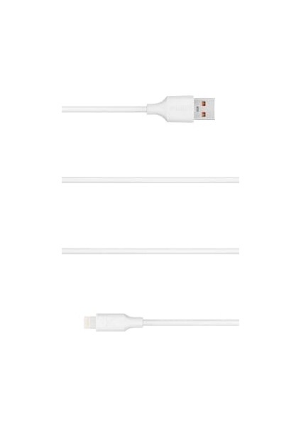 USB To Lightning Uyumlu iPhone Modelleri Için Hızlı Şarj ve Data Kablosu 100 cm (Beyaz)
