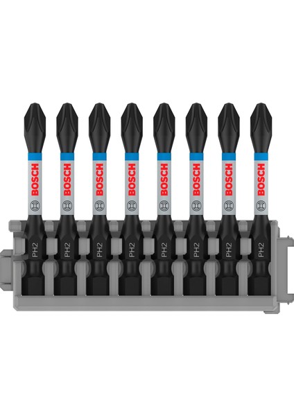 Professional Accessories 8tlg. Schrauber Bit Set Kreuzschlitz (Impact Control, Ph2 Bits, Länge 50 mm, Pick And Click)
