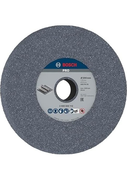 2608600112 Aksesuarı Zımpara Diski Için Bileme Makinesi 200 Mm, 32 Mm, 60