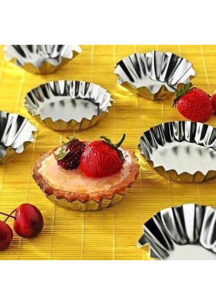 Paslanmaz Çelik Metal Kek Kalıbı - 6 Adet modelleri