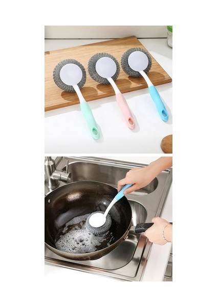 Mangal Temizleme Fırçası - Barbekü Fırçası - Lavabo Bulaşık Fırçası