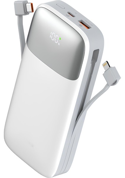 Kendinden Çoklu Kablolu 10000 Mah Hızlı Şarj Type-C Powerbank Scp 20w - 22.5w