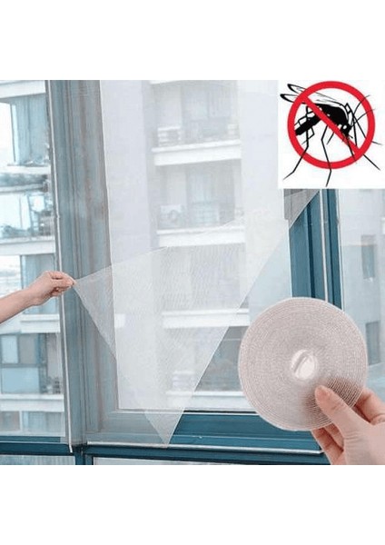 Pencere Cam Sineklik-beyaz ( 150 Cm X 100 Cm)+5m Bant ( Lisinya )