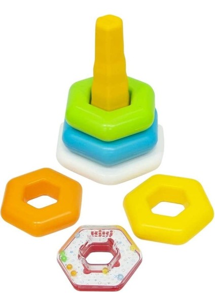 Çıngıraklı Renkli Altıgen Halkalar Eğitici Zeka Geliştirici fiyatları