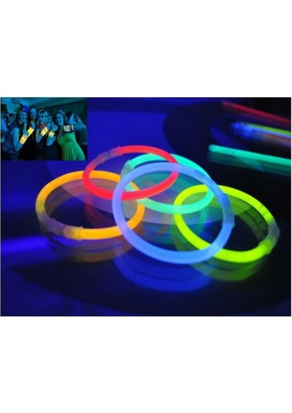 10 Adet Karanlıkta Işık Veren Bracelet Fosforlu Kırılan Çubuk Bileklik indirimleri