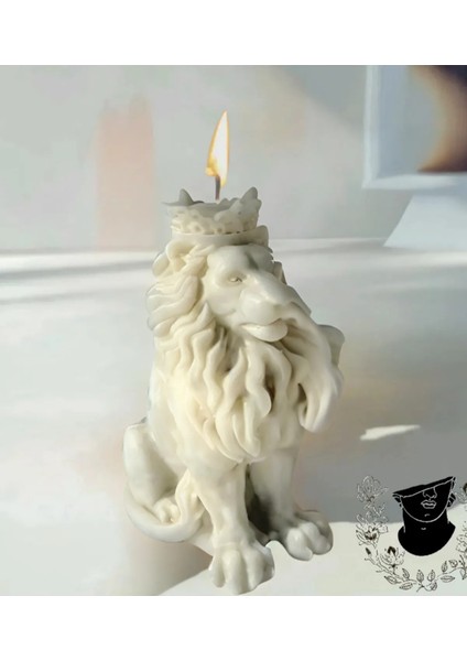 Taçlı Aslan Kral Dekoratif Heykel Mum fiyatları