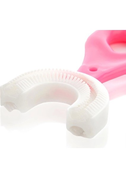 Silikon Çocuk Diş Fırçası Tartar Temizleyici (2-12 Yaş) - Pembe