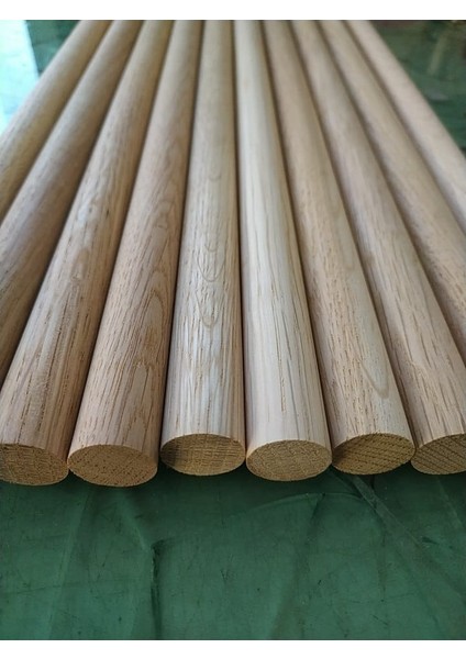 Ahşap Balsa Meşe Çubuk Fırınlanmış Pürüzsüz 20 mm 45 cm 10 Adet