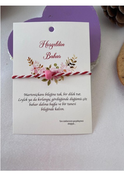 Marteniçka Dilek Bilekliği Açık Pembe Boncuklu