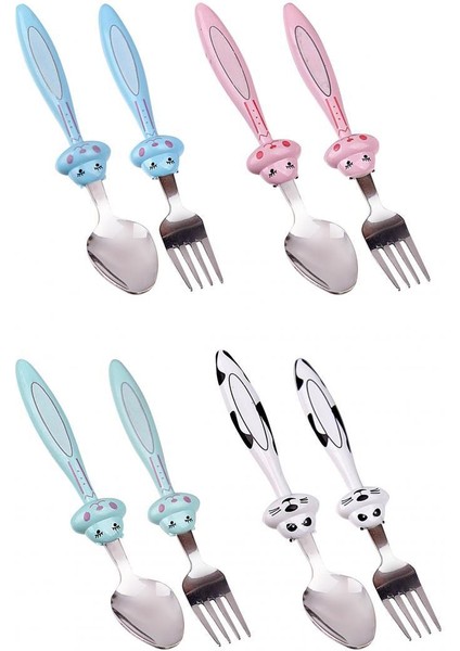 Mama Çatal Kaşık Seti - 18 cm - Mavi