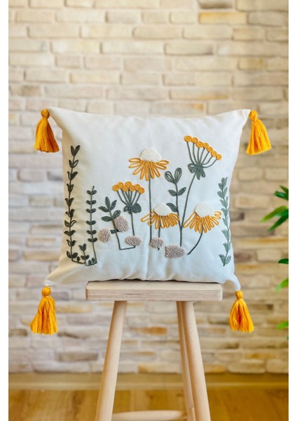 Home Home Design 4'lü Kombin Punch Işlemeli Kırlent Kılıfı (Panç) fiyatları