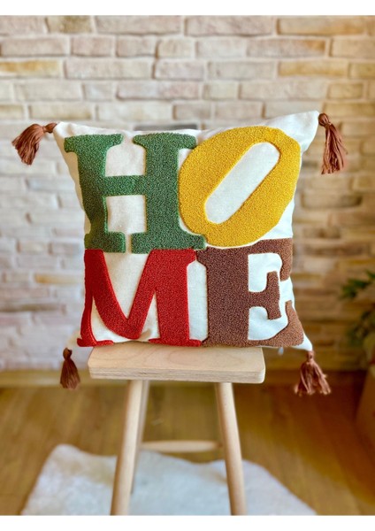 Home Home Design 4'lü Kombin Punch Işlemeli Kırlent Kılıfı (Panç) fiyatları