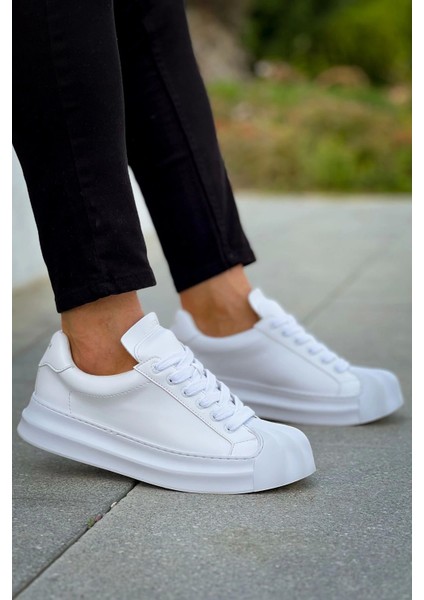 SHO2411 Bağcıklı Yüksek Taban Özel Tasarım Artenay Erkek Ayakkabı Beyaz fırsatları