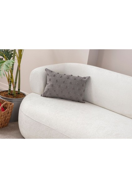 Home Dekoratif Puantiye Keten Kumaşlı Kırlent Kılıfı 35X50 fiyatları