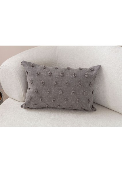 Home Dekoratif Puantiye Keten Kumaşlı Kırlent Kılıfı 35X50 modelleri