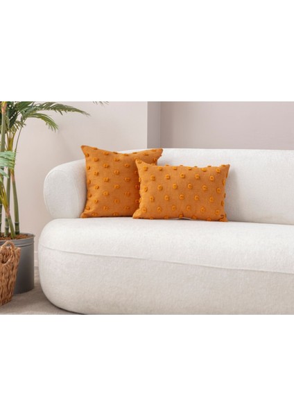 Home Ikili Dekoratif Puantiye Keten Kumaşlı Kırlent Kılıfı 43X43, 35X50 fiyatları