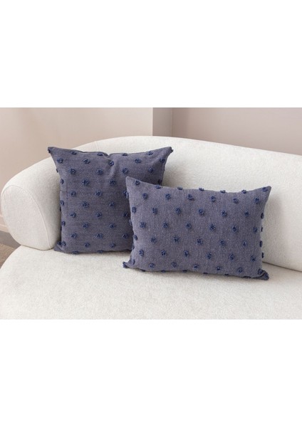 Home Ikili Dekoratif Puantiye Keten Kumaşlı Kırlent Kılıfı 43X43, 35X50 fiyatları