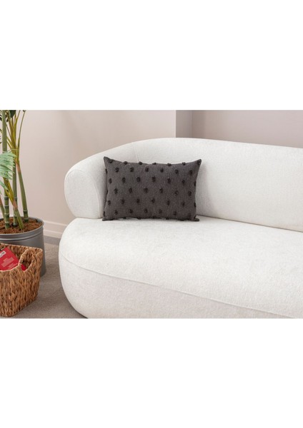 Home Dekoratif Puantiye Keten Kumaşlı Kırlent Kılıfı 35X50 modelleri