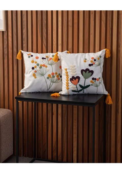 Home Home Design Ikili Kombin Punch Işlemeli Kırlent Kılıfı (Panç) fiyatları