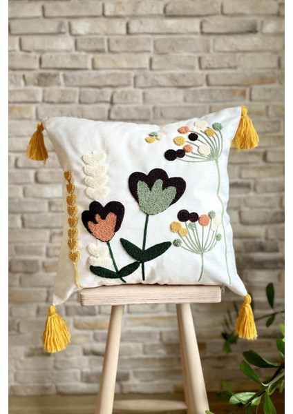 Home Home Design Ikili Kombin Punch Işlemeli Kırlent Kılıfı (Panç) fırsatları