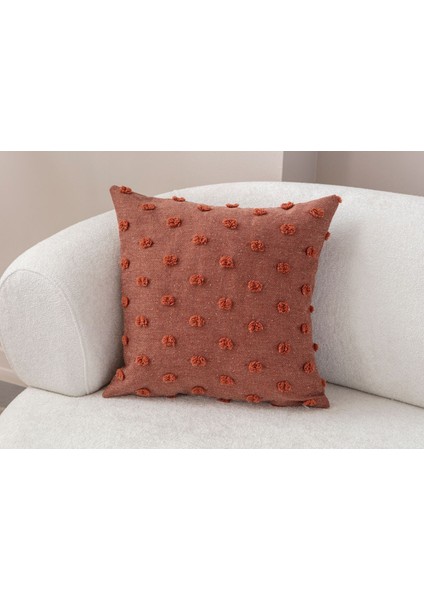 Home Dekoratif Puantiye Keten Kumaşlı Kırlent Kılıfı 43X43 fiyatları