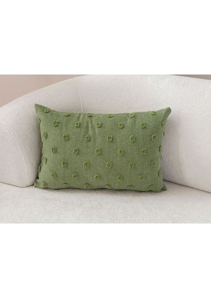 Home Dekoratif Puantiye Keten Kumaşlı Kırlent Kılıfı 35X50 fiyatları