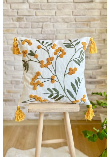 Home Home Design 4'lü Kombin Punch Işlemeli Kırlent Kılıfı (Panç) fiyatları