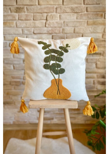 Home Home Design 4'lü Kombin Punch Işlemeli Kırlent Kılıfı (Panç) indirimleri