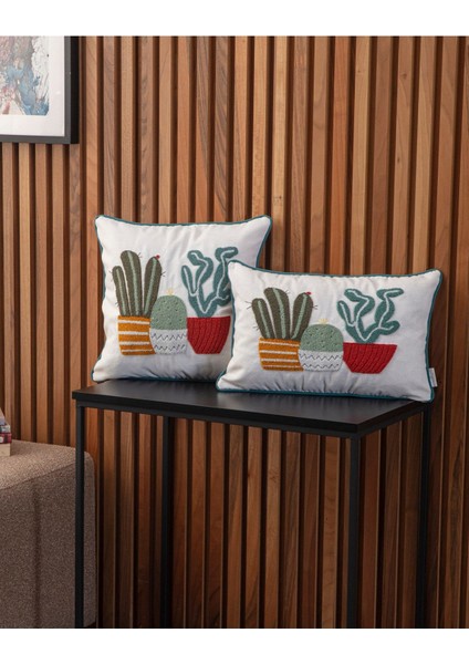 Home Home Design Çiftli Kombin Punch Işlemeli Kırlent Kılıfı (Panç) fiyatları
