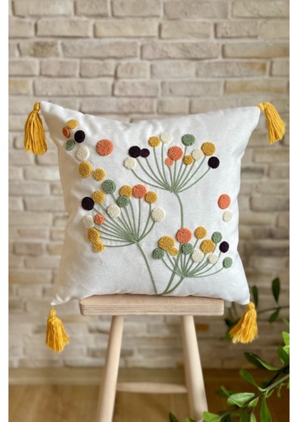 Home Home Design 4'lü Kombin Punch Işlemeli Kırlent Kılıfı (Panç) fiyatları
