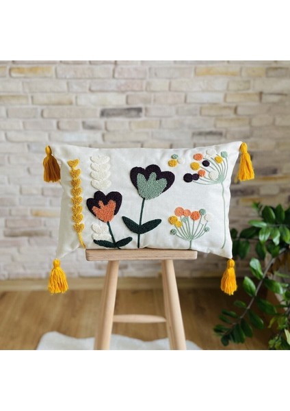Home Home Design 4'lü Kombin Punch Işlemeli Kırlent Kılıfı (Panç) fırsatları