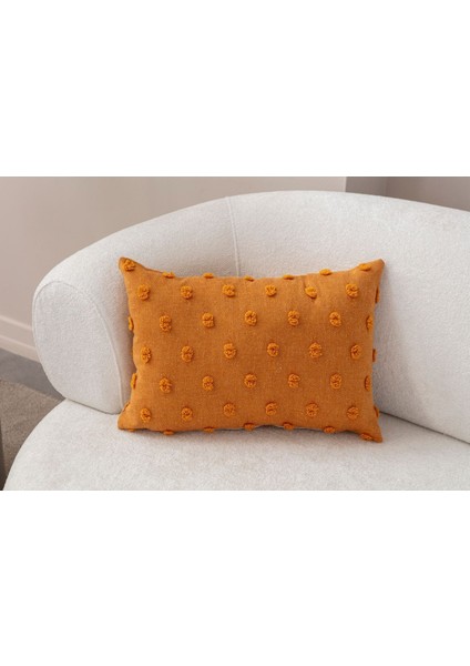 Home Dekoratif Puantiye Keten Kumaşlı Kırlent Kılıfı 35X50 fiyatları