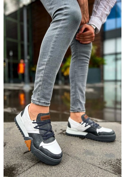 SHO067 Bağcıklı Kalın Tasarım Taban Gabt Warrem Erkek Ayakkabı Antrasıt modelleri