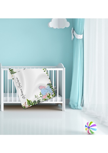 Bebek Hediyelik Aylık Anı Battaniyesi, 150 x 100 cm, Bebek Yeni doğan Aylık Anı Kartı 12 Adet, Özel Kesim Keçe Çerçeveler, Yeni Doğan Hediye Seti indirimleri