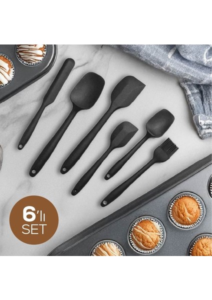 6 Parça Silikon Servis Seti Siyah