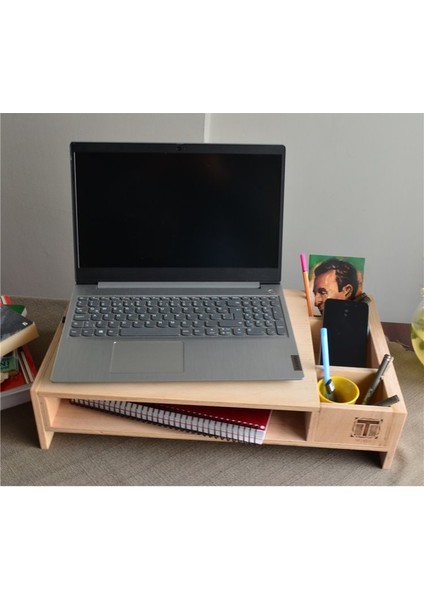 Ahşap Laptop Standı ve Masa Düzenleyici Çok Amaçlı Depolama Çözümler indirimleri