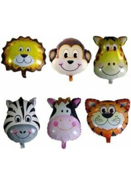 Safari Set Hayvan 6 Li Folyo Balon Seti