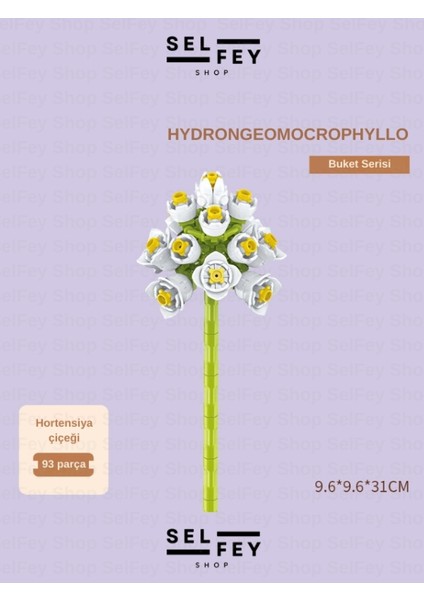 Legomodel Hortensiya Çiçeği Blok Çiçek