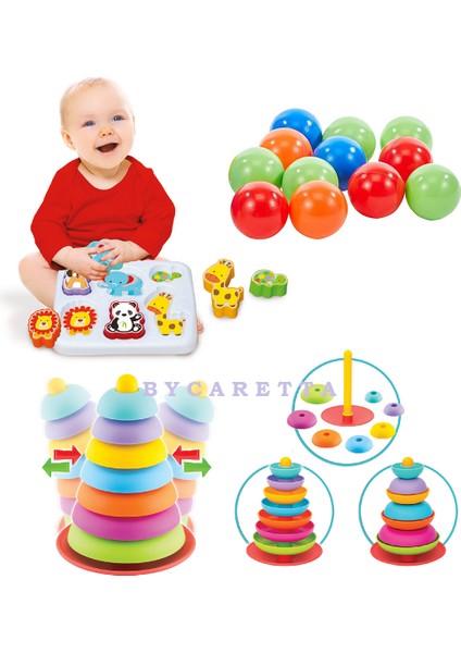 Sevimli Hayvanlar Bultak + Sallanan Halkalar + 10 Adet Havuz Top Hediyeli