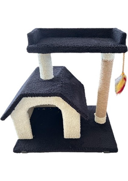 Chitto Kedi Evi ve Tırmalama Tahtası – 2 Katlı Konforlu Oyun Alanı