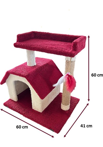 Chitto Kedi Evi ve Tırmalama Tahtası – 2 Katlı Konforlu Oyun Alanı fiyatları