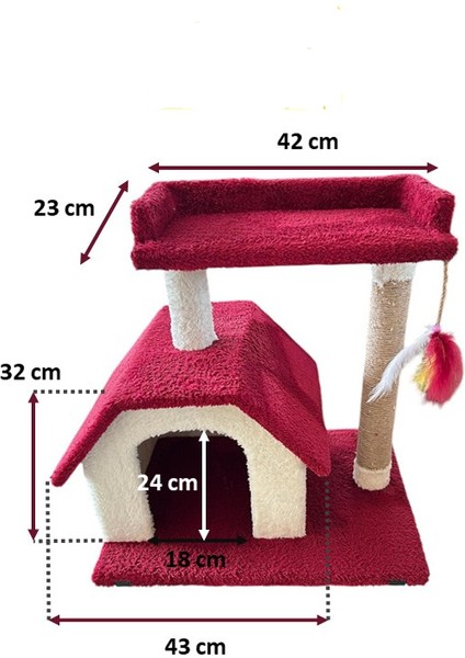 Chitto Kedi Evi ve Tırmalama Tahtası – 2 Katlı Konforlu Oyun Alanı fırsatları