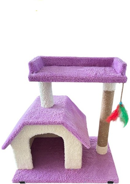 Chitto Kedi Evi ve Tırmalama Tahtası – 2 Katlı Konforlu Oyun Alanı