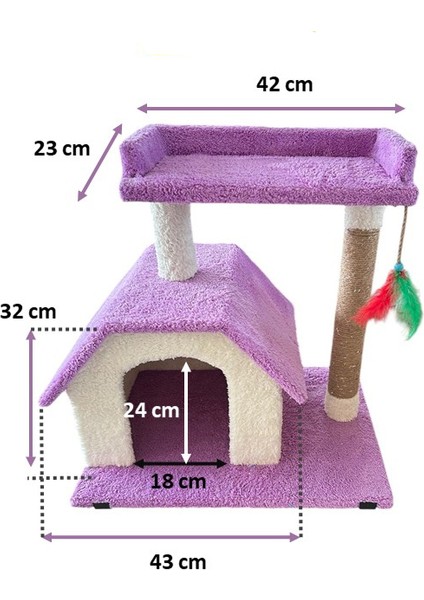 Chitto Kedi Evi ve Tırmalama Tahtası – 2 Katlı Konforlu Oyun Alanı fırsatları