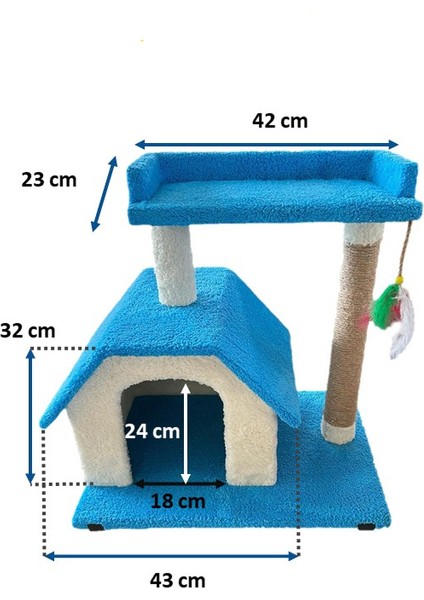 Chitto Kedi Evi ve Tırmalama Tahtası – 2 Katlı Konforlu Oyun Alanı fırsatları