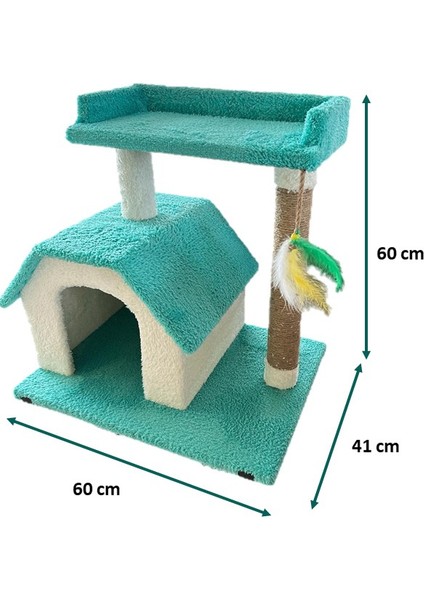 Chitto Kedi Evi ve Tırmalama Tahtası – 2 Katlı Konforlu Oyun Alanı modelleri