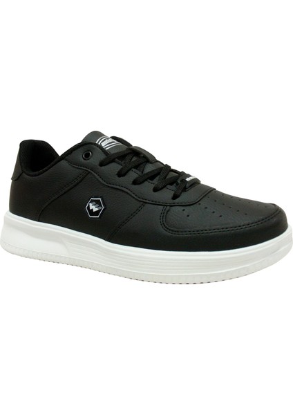 Siyah Beyaz Bağcıklı Sneakers Spor Ayakkabı