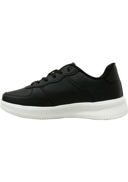 Siyah Beyaz Bağcıklı Sneakers Spor Ayakkabı modelleri