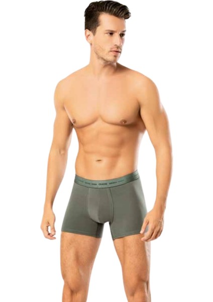 Looksense Erkek Dude 2 Li Düz ve Desenli Likralı Boxer 1401