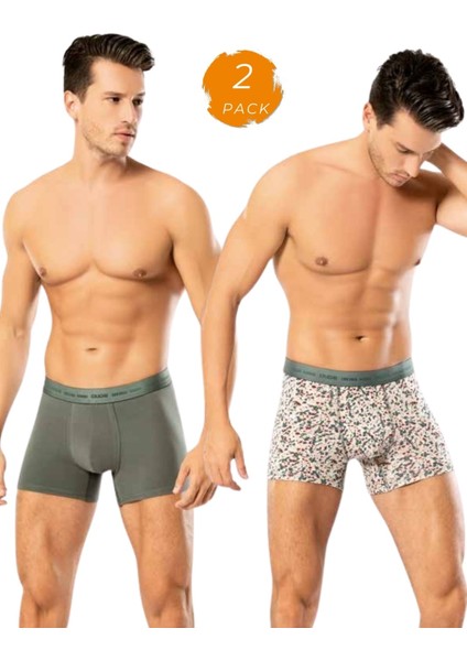 Looksense Erkek Dude 2 Li Düz ve Desenli Likralı Boxer 1401 fiyatları